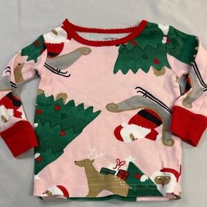 Carter's - Long Sleeve Festive Pink and Red Toddler PJ Shirt